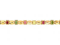 Retro 18ct Gold Harlequin Bracelet