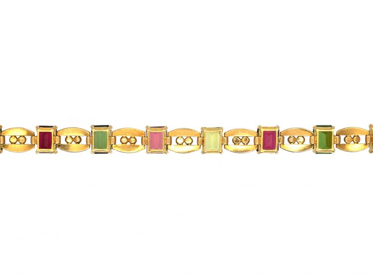 Retro 18ct Gold Harlequin Bracelet