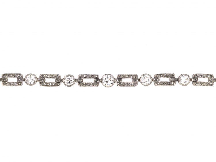 Early 20th Century Platinum & Diamond Bracelet