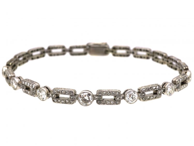 Early 20th Century Platinum & Diamond Bracelet