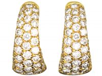 18ct Gold & Diamond Hoop Earrings