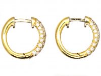 18ct Gold & Diamond Hoop Earrings