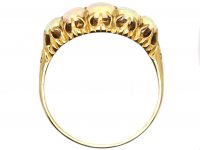 Edwardian 18ct Gold, Five Stone Opal Ring