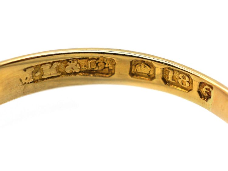 Edwardian 18ct Gold, Five Stone Opal Ring