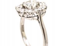 Platinum, Large Diamond Cluster Ring