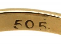 Edwardian 18ct Gold & Platinum, Diamond Cluster Ring with a Yellow Diamond in the Centre