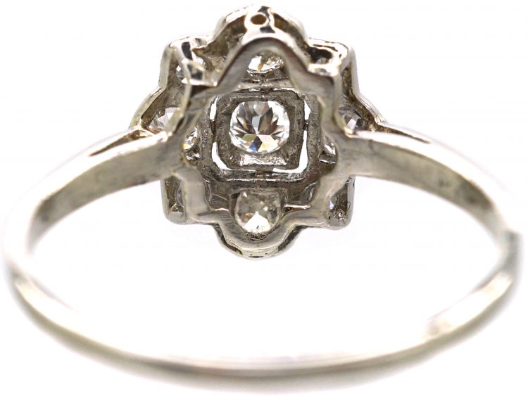 Edwardian Platinum, Diamond Cluster Ring