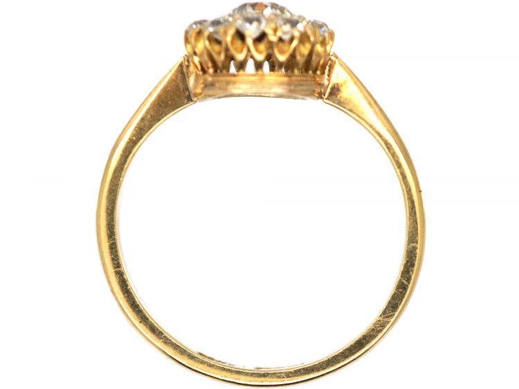 Edwardian 18ct Gold Diamond Cluster Ring