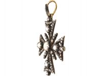 Georgian Maltese Cross Pendant set with Diamonds
