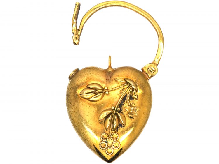 Edwardian 15ct Gold Etruscan Revival Padlock