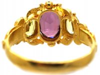 Regency 18ct Gold, Chrysolite & Almandine Garnet Ring