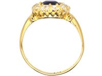 Victorian 18ct Gold, Sapphire & Diamond Cluster Ring
