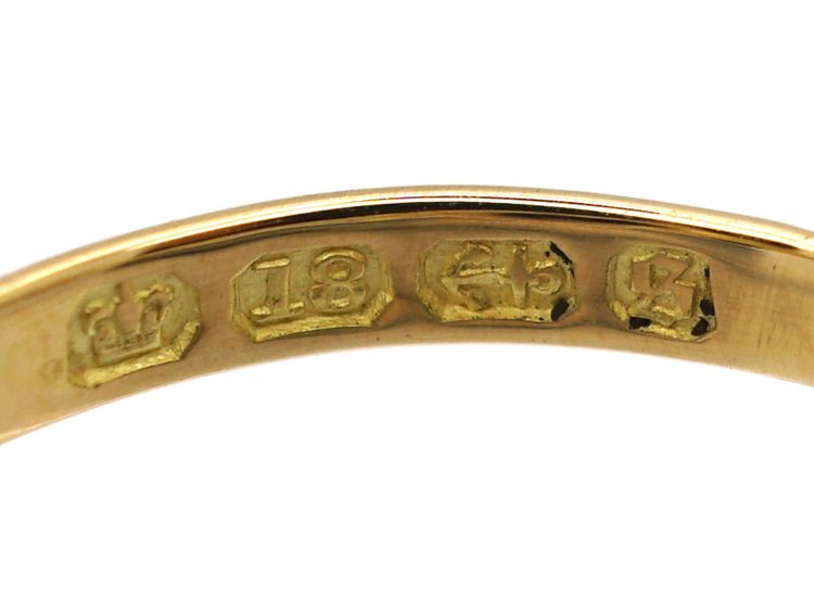 Victorian 18ct Gold, Sapphire & Diamond Cluster Ring