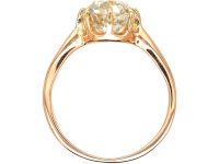 Victorian 12ct Gold, Large Old Mine Cut Diamond Solitaire Ring