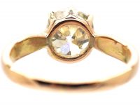 Victorian 12ct Gold, Large Old Mine Cut Diamond Solitaire Ring
