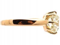 Victorian 12ct Gold, Large Old Mine Cut Diamond Solitaire Ring