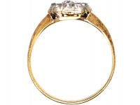 Georgian 18ct Gold & Silver, Diamond Cluster Ring