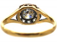 Georgian 18ct Gold & Silver, Diamond Cluster Ring