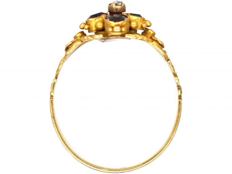 Georgian 18ct Gold Acrostic Ring with Gemstones That Spell Regard