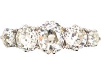 Early 20th Century 18ct White Gold, Five Stone Diamond Ring