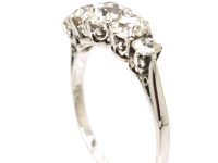Early 20th Century 18ct White Gold, Five Stone Diamond Ring