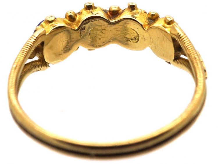 Georgian 15ct Gold Acrostic Ring that Spells Love