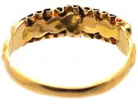 Victorian 15ct Gold, Turquoise & Diamond Seven Stone Ring