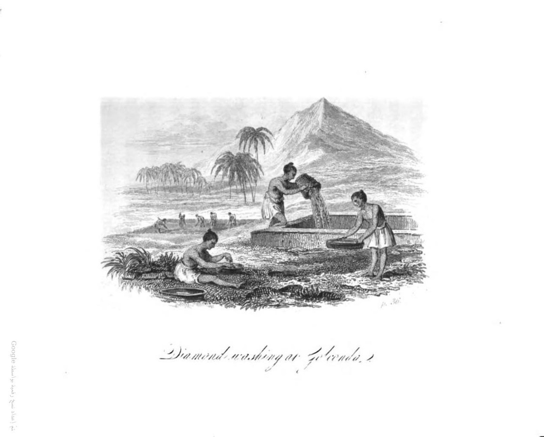 Diamond miners at Golconda, India