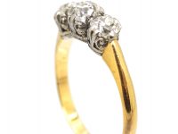 Edwardian 18ct Gold & Platinum, Three Stone Diamond Ring