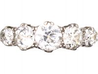 Edwardian 18ct Gold & Platinum, Five Stone Diamond Ring