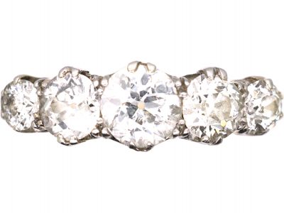 Edwardian 18ct Gold & Platinum, Five Stone Diamond Ring