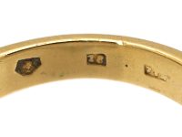 Early 20th Century 18ct Gold Ring set with Turquoise, Rose Diamonds & Natural Pearls