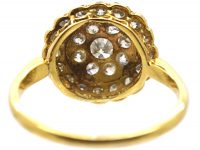 Edwardian 18ct Gold & Platinum, Diamond Cluster Target Ring