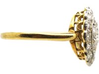 Edwardian 18ct Gold & Platinum, Diamond Cluster Target Ring