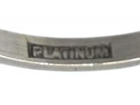 Early 20th Century Platinum, Diamond Solitaire Ring with Baguette Diamond Shoulders