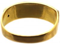 Edwardian 18ct Three Colour Gold & Diamond Heart Ring that Hinges Open & Spells Regard