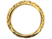 Georgian 18ct Gold Wedding Ring with Repousse Decoration
