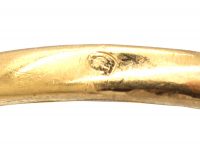 Early 20th Century French Import 18ct Gold Cluster Swirl Ring set with Diamonds & Rubies