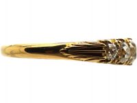 Edwardian 18ct Gold Five Stone Old Mine Cut Diamond Ring