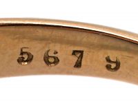 French Belle Epoque 18ct Gold & Platinum, Large Sapphire & Diamond Cluster Ring