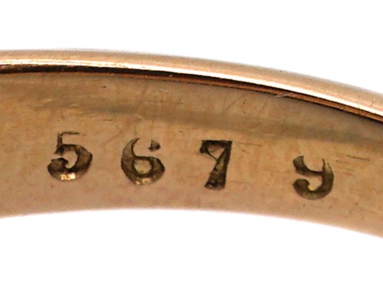 French Belle Epoque 18ct Gold & Platinum, Large Sapphire & Diamond Cluster Ring