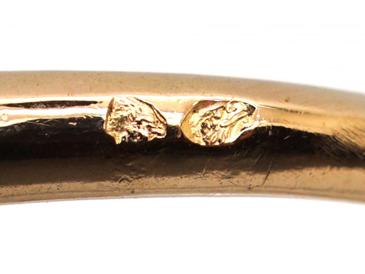 French Belle Epoque 18ct Gold & Platinum, Large Sapphire & Diamond Cluster Ring