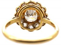 Edwardian 18ct Gold & Platinum, Old Mine Cut Diamond Daisy Cluster Ring by Mappin & Webb