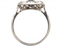 Early 20th Century French Import Platinum & 18ct White Gold, Sapphire & Diamond Cluster Ring