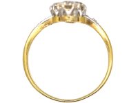 French Belle Epoque 18ct Gold & Platinum, Tiara Ring set with Old Mine Cut Diamonds