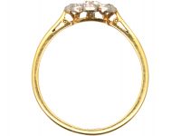 Edwardian 18ct Gold & Platinum, Diamond Daisy Cluster Ring