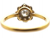 Edwardian 18ct Gold & Platinum, Diamond Daisy Cluster Ring