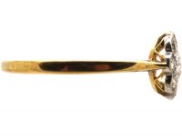 Edwardian 18ct Gold & Platinum, Diamond Daisy Cluster Ring
