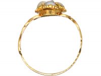 Regency 15ct Gold, Emerald & Natural Split Pearl Ring