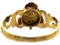 Regency 15ct Gold, Emerald & Natural Split Pearl Ring